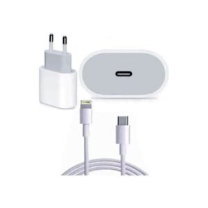 Chargeur rapide USB-C 20 W + câble de charge Type C vers Lightning